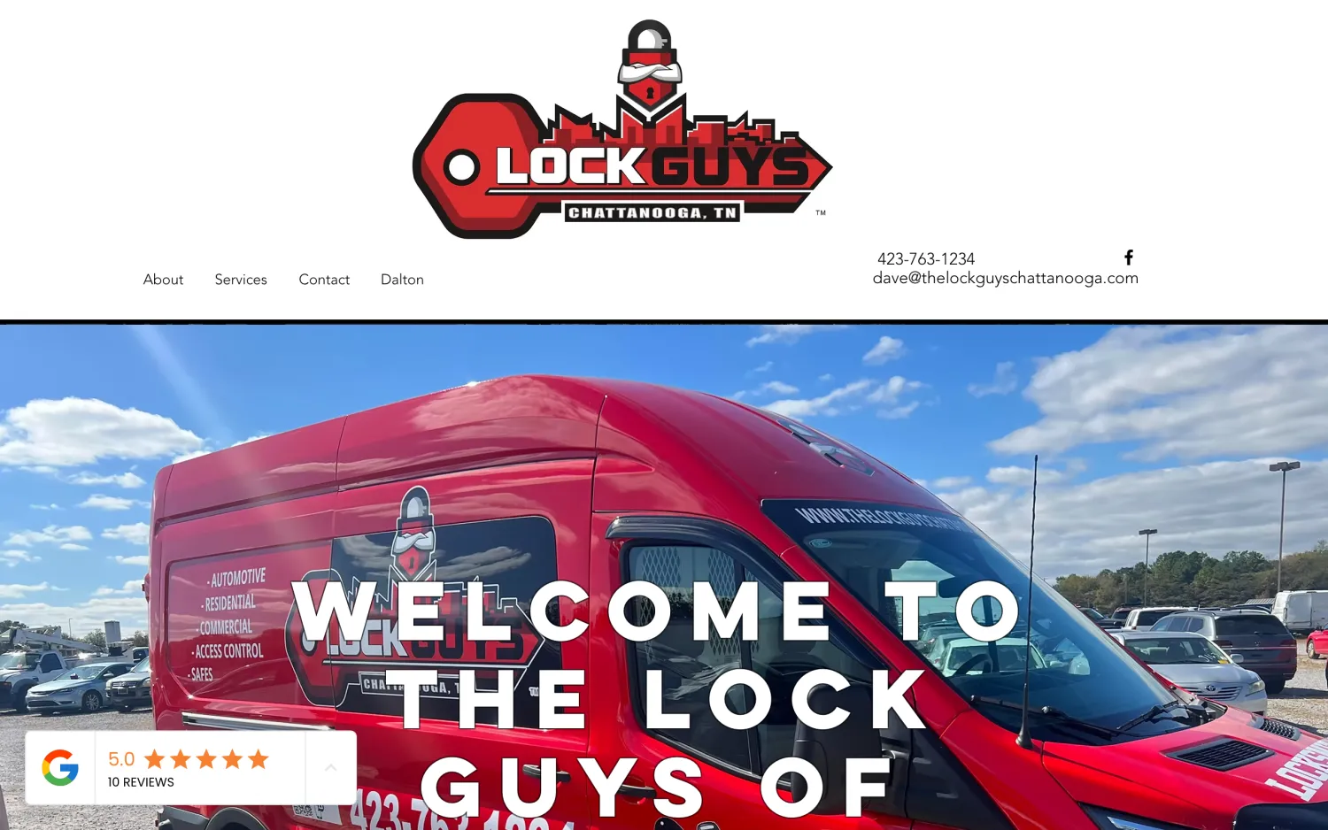 The old Lock Guys of Chattanooga website, before the rebuild.