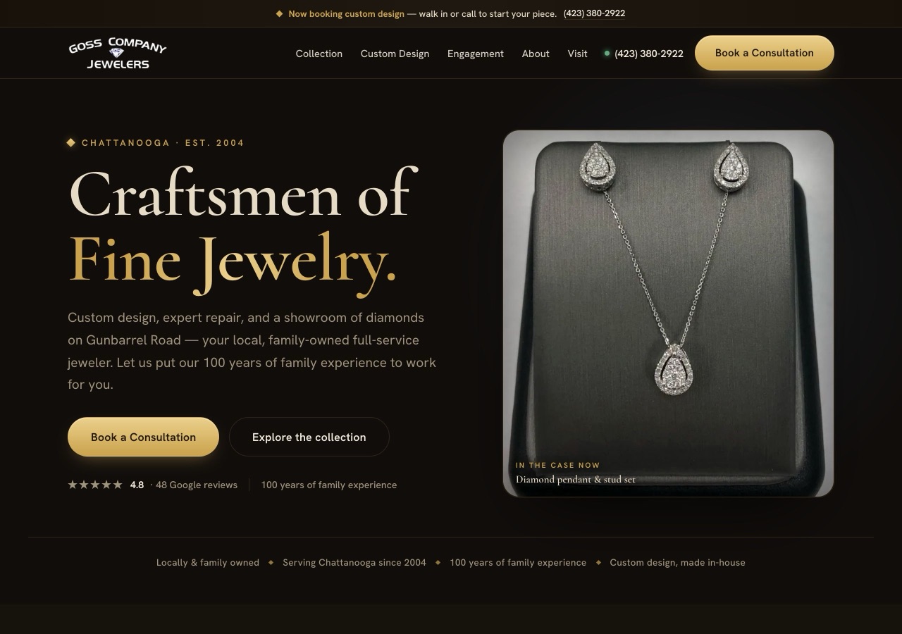 Goss Jewelers, Rebuilt redesign (Jeweler)